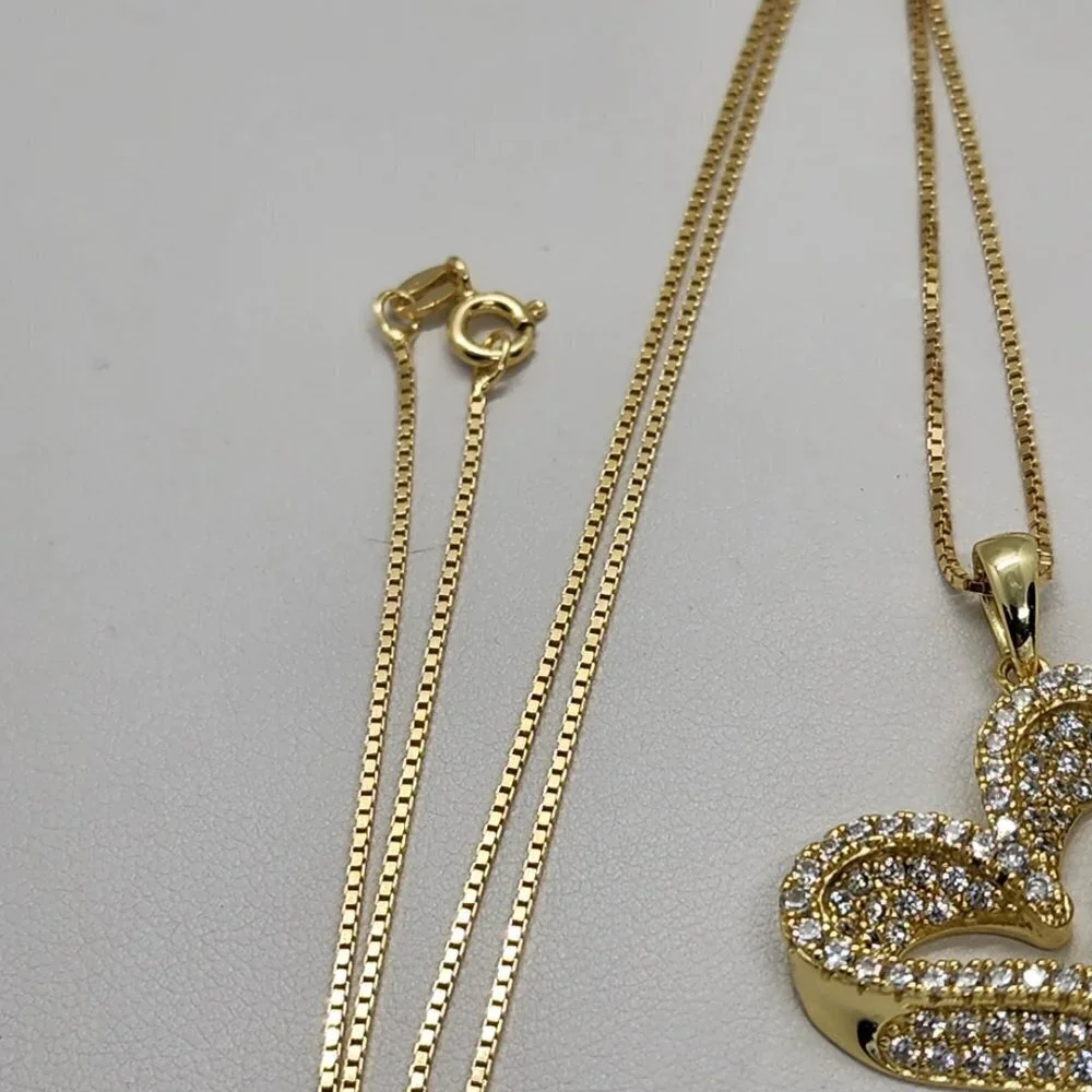 Brand New Sterling Silver 925 Heart Necklace